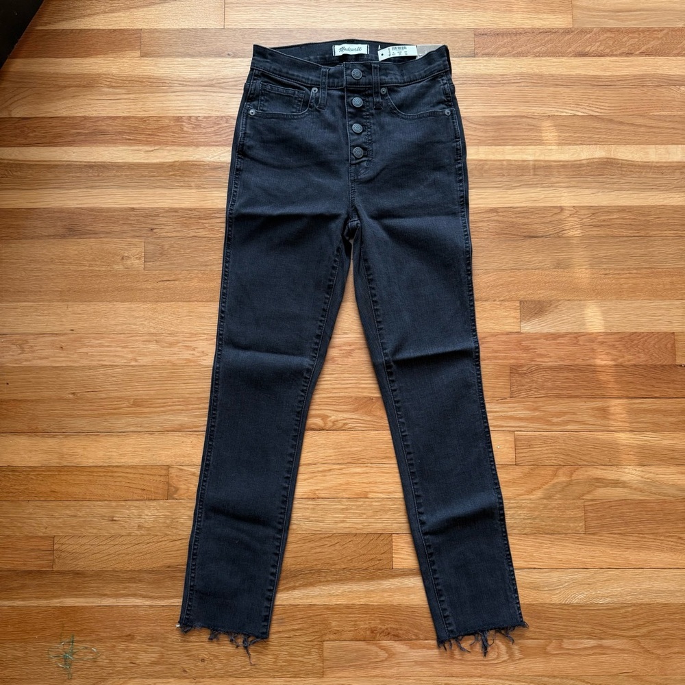 Madewell Black 10” High-Rise Skinny Button-Fly Jeans